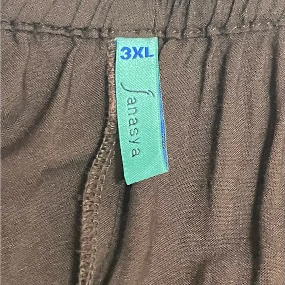 Chic Brown Wide-Leg Pants with Gold design - Picture 5 of 10